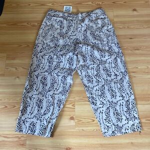 NWT Marketplace India Linen Cotton Printed Pants | Size 2W